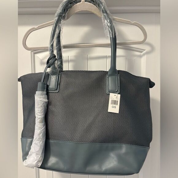 Marla Wynne Stylish Gray Blue Tote Bag NWT - Picture 1 of 4